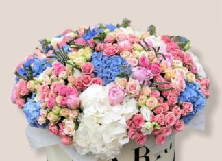 Цветочные композиции в шляпных коробках Цветочные композиции в шляпных коробках