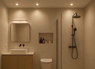 Споты в ванной, кухне и гардеробной: где точечный свет работает лучше всего